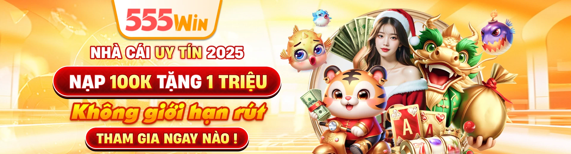 Banner hướng dẫn và hỗ trợ 555Win